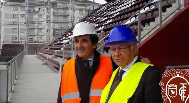 Toro, il presidente Cairo in visita allo Stadio Filadelfia