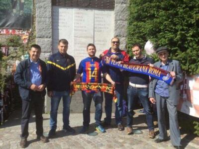 I tifosi del Barcellona a Superga: omaggio al Grande Torino