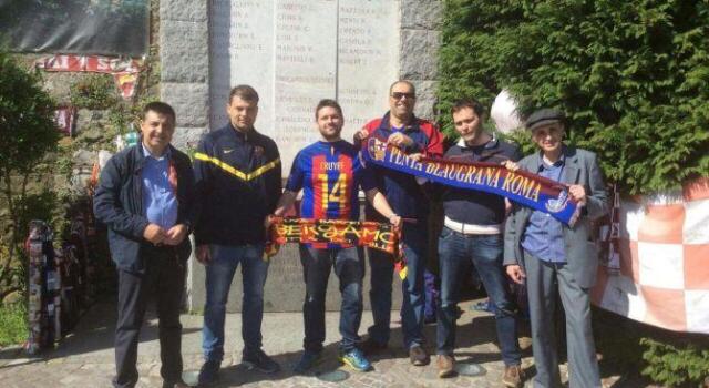 I tifosi del Barcellona a Superga: omaggio al Grande Torino