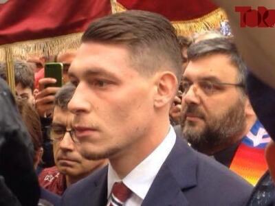 Belotti legge i nomi del Grande Torino: commozione a Superga / VIDEO
