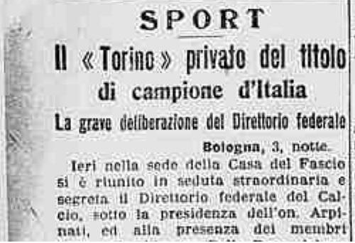 L’inchiesta / Lo scudetto revocato del 1927: le confessioni e la sentenza, senza un processo