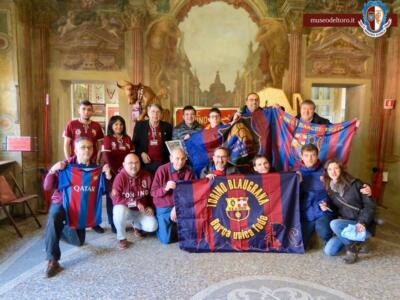 I tifosi del Barcellona al Museo del Grande Torino e della Leggenda granata
