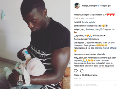Torino, Niang si ritrae neo papà: ora aspetta l’occasione con la Lazio
