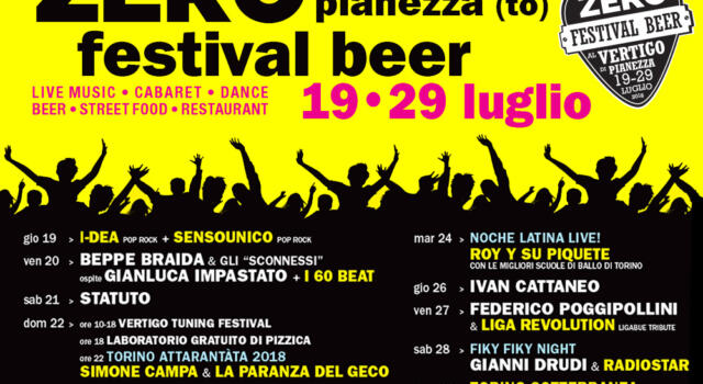Zero Festival Beer, al Museo del Toro il ricavato della prima serata
