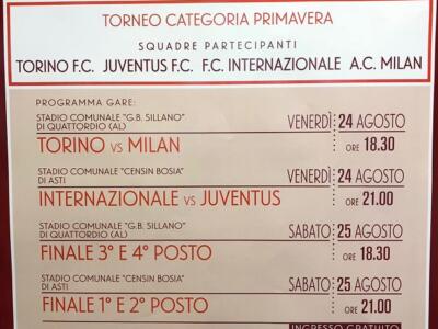 Torna il Memorial Mamma Cairo: il 24 agosto Torino-Milan