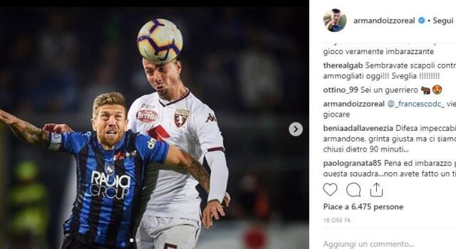 Izzo battibecca con un tifoso: “Imbarazzanti? Vieni tu a giocare”