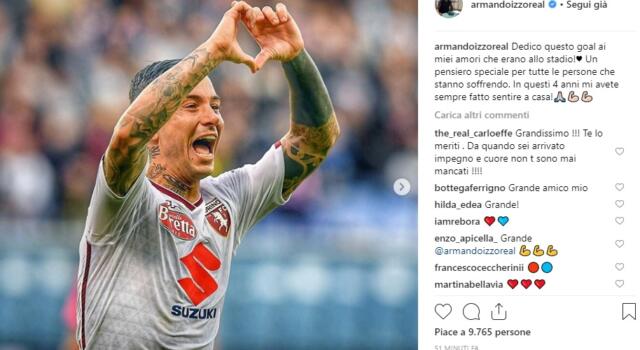 Izzo dedica il gol alla città di Genova: “Un pensiero per chi sta soffrendo”