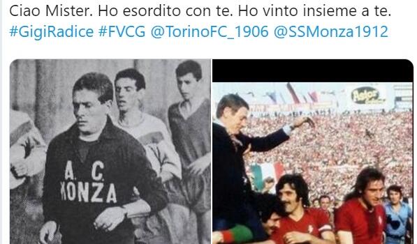 Claudio Sala su Radice: “Ho esordito con te. Ho vinto insieme a te”. L’omaggio del calcio sui social