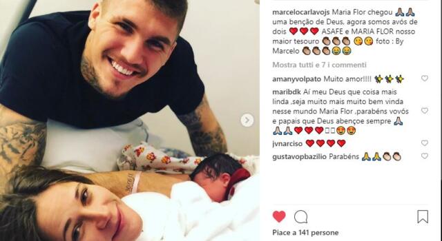 Lyanco è diventato papà: nata la piccola Maria Flor