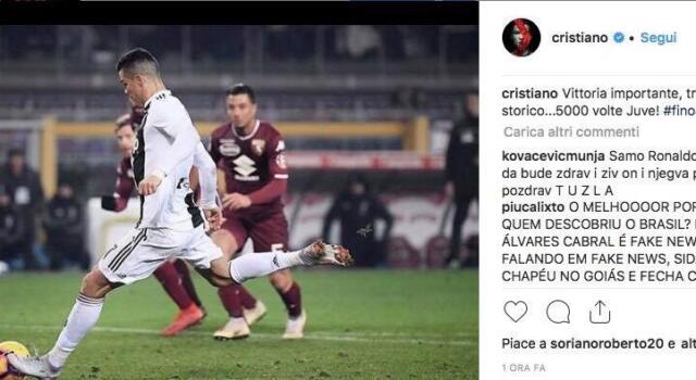 Incredibile Soriano: su Instagram “festeggia” il gol di Ronaldo
