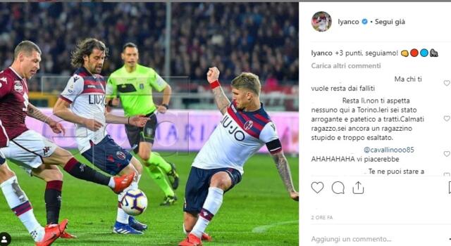 Lyanco, il post su Instagram e la rabbia dei tifosi del Toro: “Resta a Bologna”