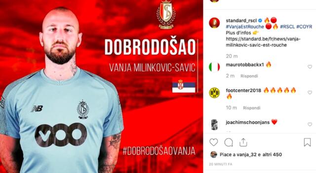 Torino, Milinkovic-Savic ceduto allo Standard Liegi: è UFFICIALE