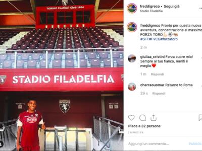 Freddi Greco si aggrega al ritiro del Torino Primavera: il messaggio social