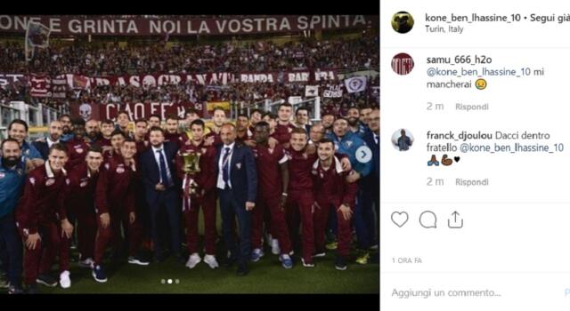 Kone ringrazia su Instagram: “Caro Toro, ci rivediamo presto”