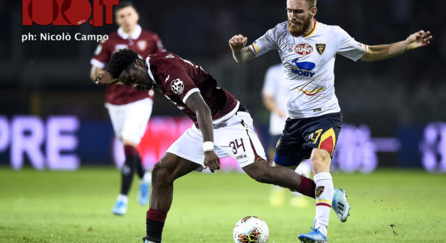 Torino-Lecce in numeri: 102 palloni recuperati dagli ospiti, ecco dove si è decisa la partita