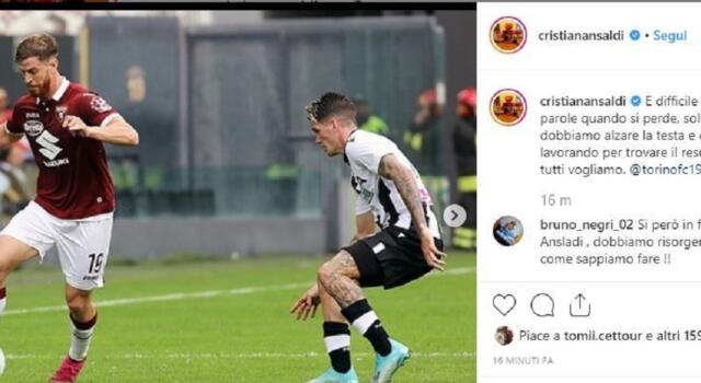 Ansaldi: “Difficile trovare le parole. Dobbiamo alzare la testa”