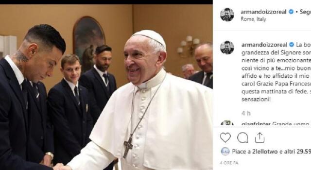 Izzo. l’emozione all’udienza: “Grazie Papa Francesco”