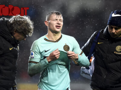 Inter, infortunio muscolare per Barella: salta il Toro