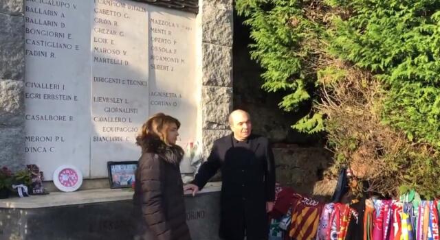 Commisso a Superga: il presidente della Fiorentina omaggia il Grande Torino