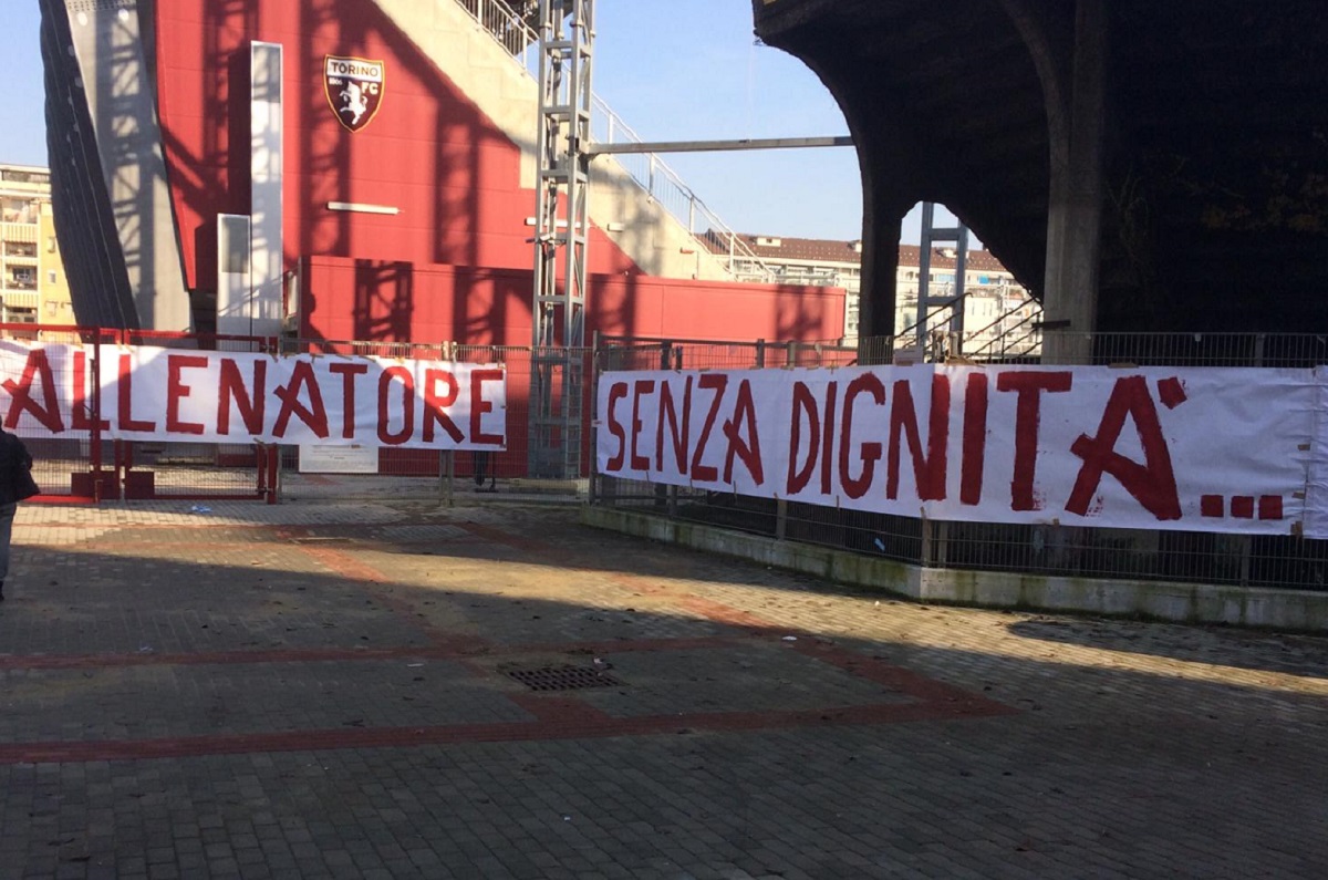 Striscione al Filadelfia
