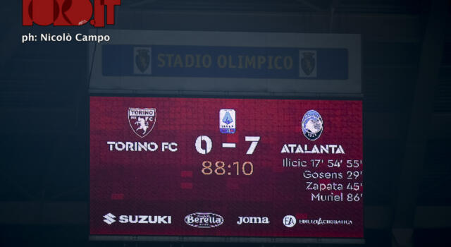 Torino-Atalanta 0-7, granata umiliati: in casa è la peggior sconfitta della storia