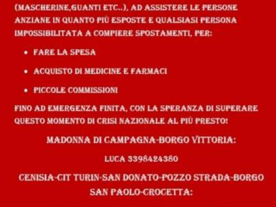 Coronavirus, l’iniziativa dei Bogianen Granata per assistere gli anziani