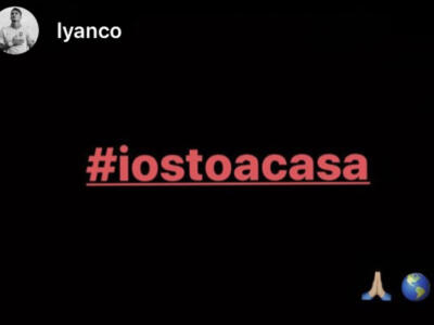 Coronavirus, da De Silvestri a Lyanco il messaggio è lo stesso: #iostoacasa