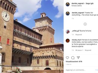 Vagnati saluta Ferrara: è pronto a trasferirsi a Torino: “The show must go on”