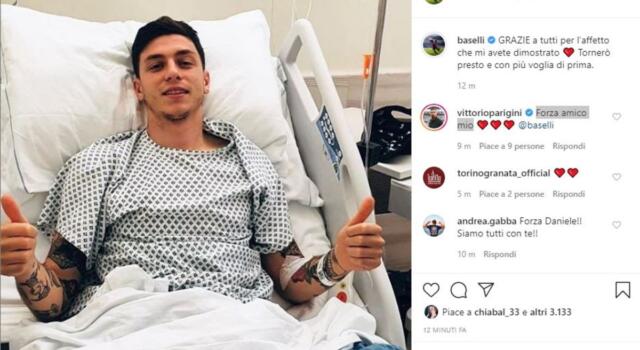 Toro, il messaggio di Baselli: “Tornerò presto e con più voglia di prima”