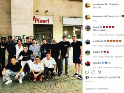 Zaza, compleanno con i compagni / La foto