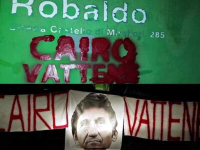 “Cairo vattene”, al Robaldo il messaggio contro il presidente del Torino