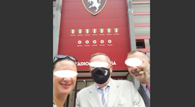 Riunione degli ingegneri al Filadelfia… con la mascherina della Juventus