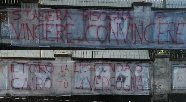 “Il Toro la Leggenda, Cairo tu la vergogna”: lo striscione contro il presidente