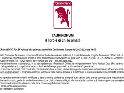 Cordata Taurinorum, “Console and Partners” è l’advisor dell’operazione. La conferenza cambia location