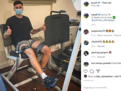 Torino, Baselli torna a correre: prosegue il recupero dall’infortunio