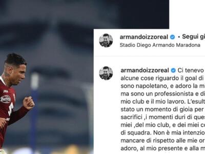 Izzo sull’esultanza: “Adoro Napoli ma difendo il mio club”