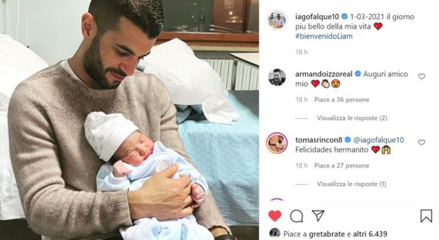 Falque diventa papà: benvenuto Liam