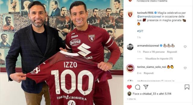 Il Toro celebra le 100 presenze di Izzo: “Fiero di aver sempre difeso questa maglia”
