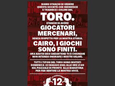 La Maratona prepara una contestazione allo stadio: “Cairo i giochi sono finiti”