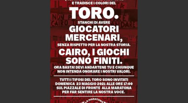 La Maratona prepara una contestazione allo stadio: “Cairo i giochi sono finiti”