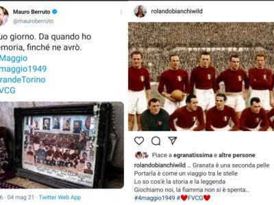 Da Vives alla Juventus, i messaggi sui social per il Grande Torino