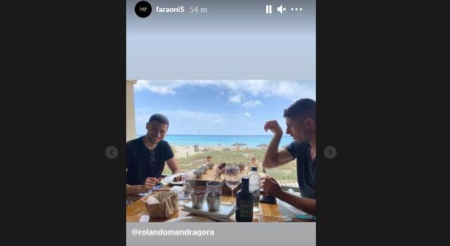 Mandragora va “a lezione” di Juric con Faraoni: l’incontro in vacanza