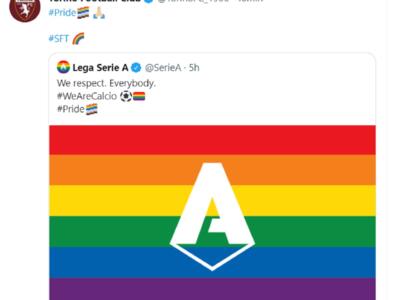 Il Toro dalla parte dei diritti Lgbtq+: il tweet per il Pride 2021