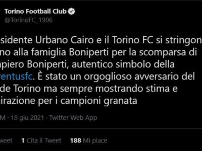 È morto Boniperti. Il Toro: “È stato un orgoglioso avversario del Grande Torino”