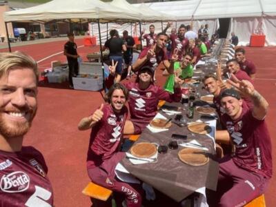 Torino, grigliata di squadra a Santa Cristina