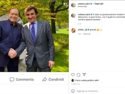 Cairo ad Arcore in visita da Berlusconi
