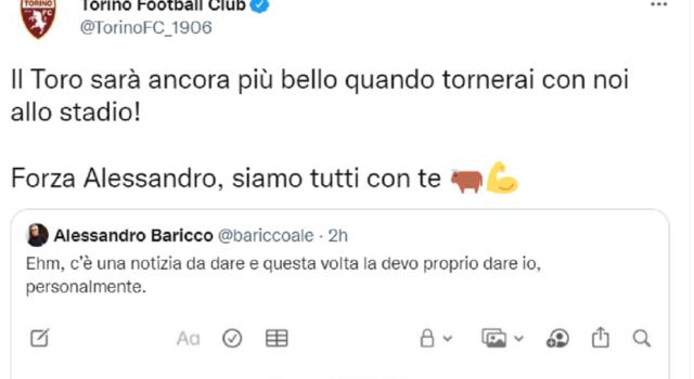 Baricco: “Ho la leucemia”. Il Toro: “Siamo tutti con te”