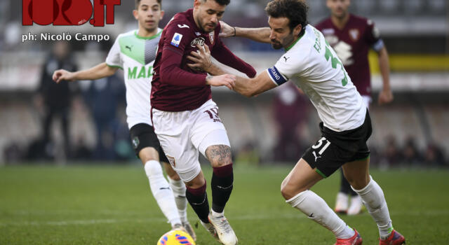Torino-Sassuolo finisce 1-1, beffa per Juric dopo una partita dominata dai granata