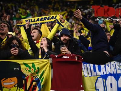 Juventus-Villarreal: i tifosi spagnoli portano nel Settore ospiti le maglie del Toro