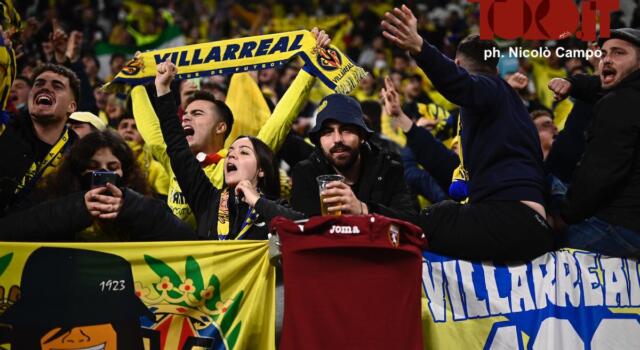 Juventus-Villarreal: i tifosi spagnoli portano nel Settore ospiti le maglie del Toro